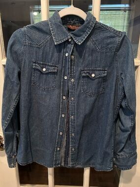 Speed Control Blue Denim Shirt Jacket